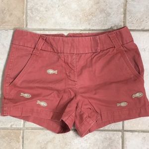 J Crew Chino Shorts - Fish Accents